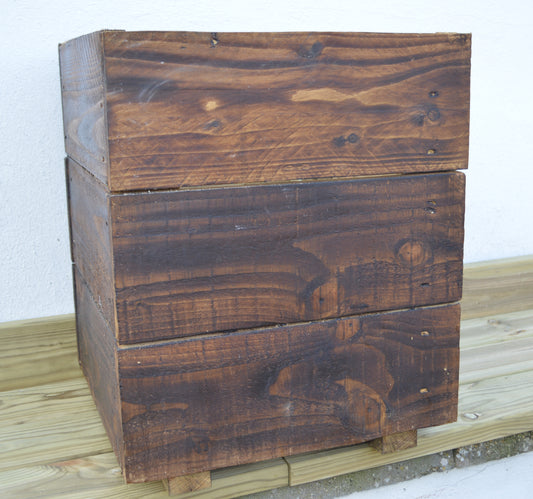 Burnt Wood Plant Pot